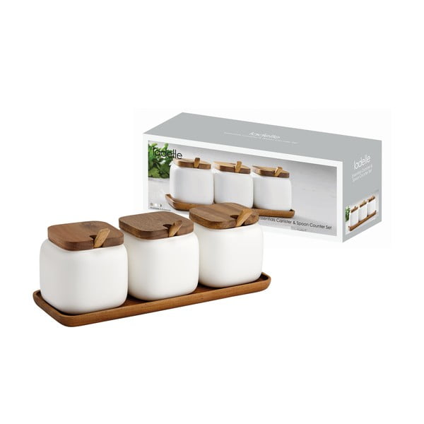 Set di contenitori per alimenti in porcellana per lo zucchero 3 pz Essentials – Ladelle-image-1