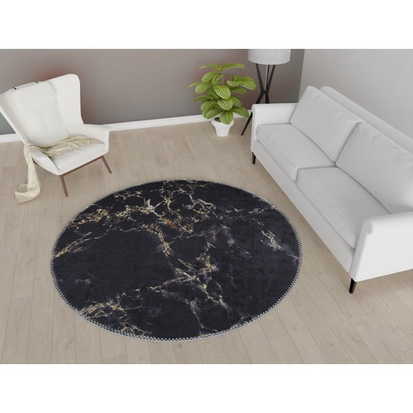 Tappeto rotondo grigio ø 100 cm - Vitaus-image-1