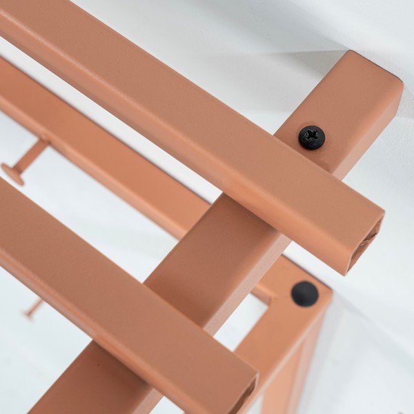 Attaccapanni da parete color salmone in metallo con scaffale 76 cm Rizzoli – Spinder Design-image-4