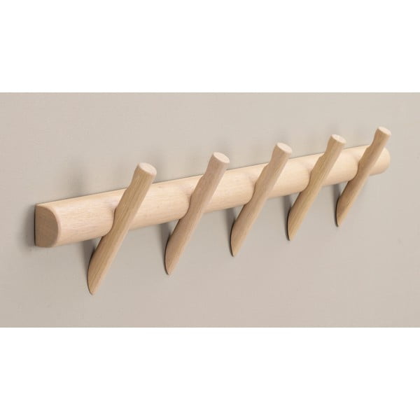 Appendiabiti da parete in legno di quercia in colore naturale Hillmond - Rowico-image-3