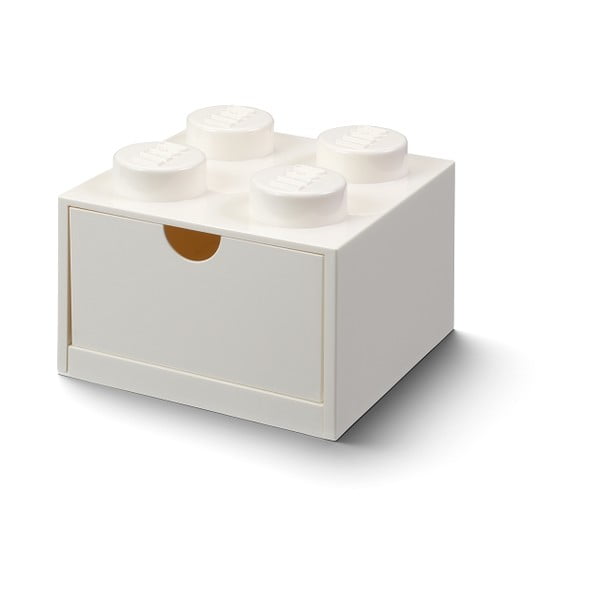 Scatola da scrivania bianca con cassetto Brick - LEGO®
