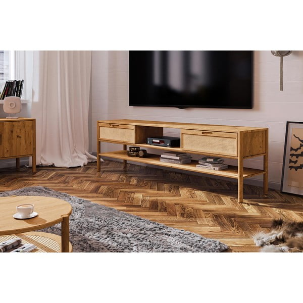 Tavolo TV in rovere 204x64 cm Pola - The Beds-image-4