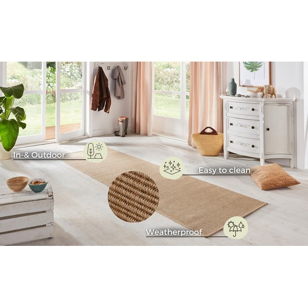 Tappeto da interno/esterno beige 80x150 cm Nature – Hanse Home-image-3