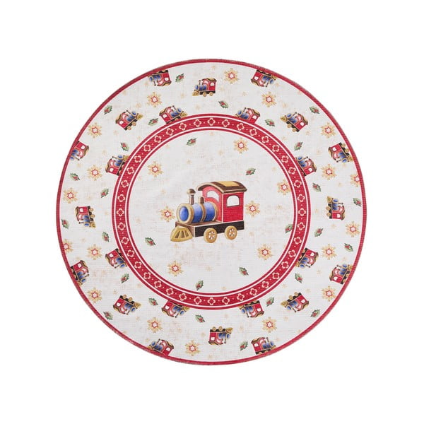 Tappeto rotondo rosso a tema natalizio ø 160 cm Toy's Delight Train – Villeroy&Boch