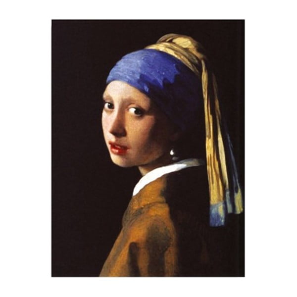 Riproduzione murale su tela Johannes Vermeer La ragazza con la perla, 30 x 40 cm Johannes Vermeer - The Girl with Pearl - Wallity