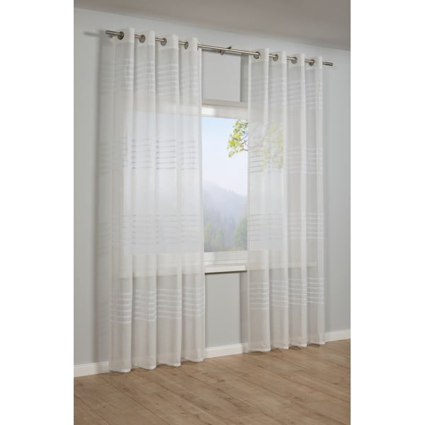 Tenda bianca 245x140 cm Etamine - Gardinia-image-1