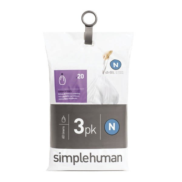 Sacchi per rifiuti 60 pz 50 l N - simplehuman