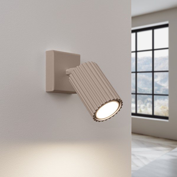 Faretto grigio tortora in metallo 8x16 cm Gleam – Sollux-image-1