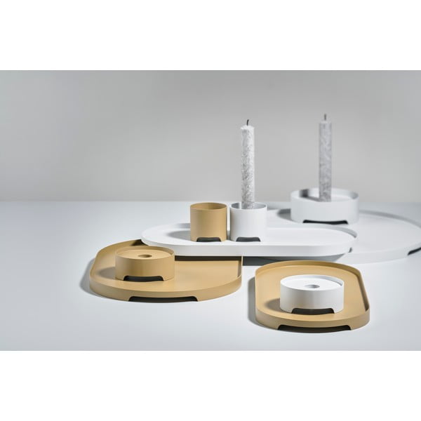 Vassoio di servizio in acciaio grigio chiaro Singles - Zone-image-3