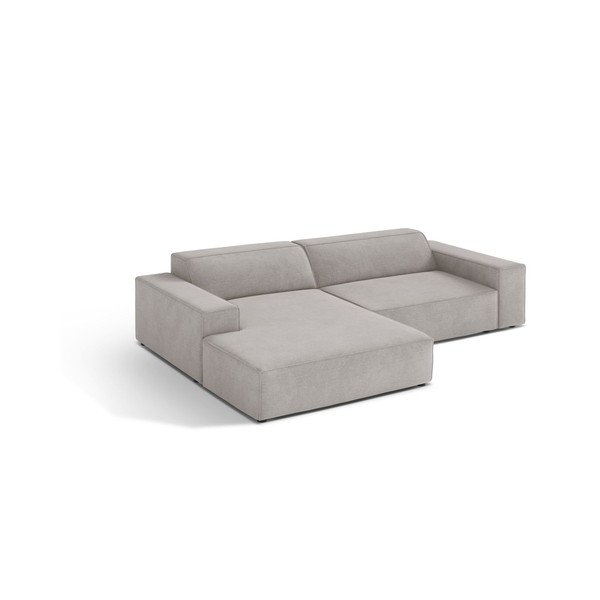 Divano angolare componibile grigio chiaro (con penisola a sinistra/con chaise lounge) Jodie – Micadoni 