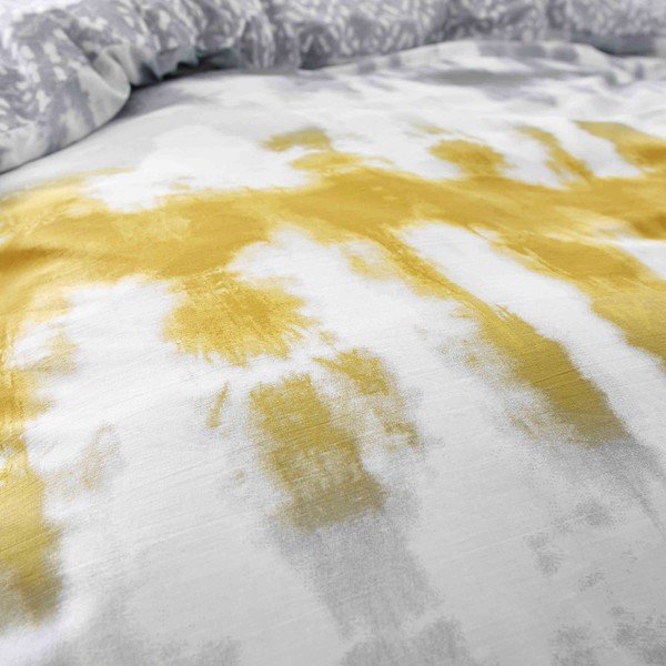 Biancheria da letto in cotone giallo-grigio 200x200 cm Hermosa - Pineapple Elephant-image-4