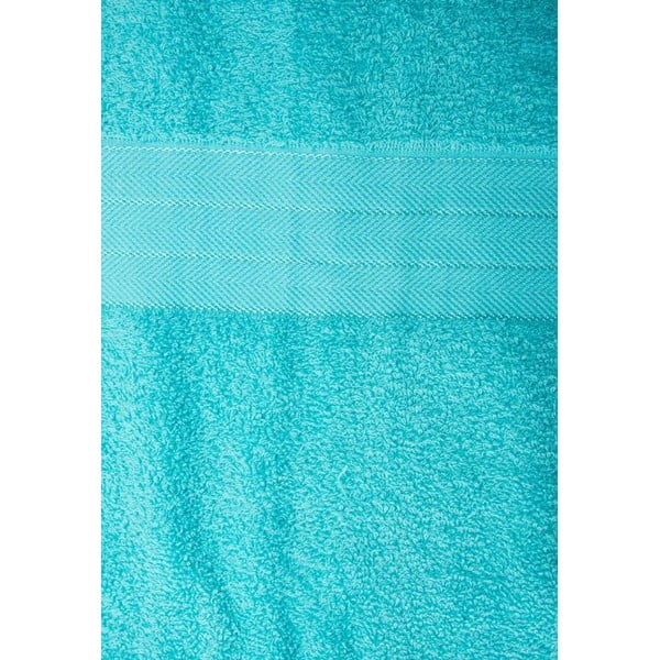 Set di 4 asciugamani in cotone turchese 50x100 cm - Good Morning-image-2