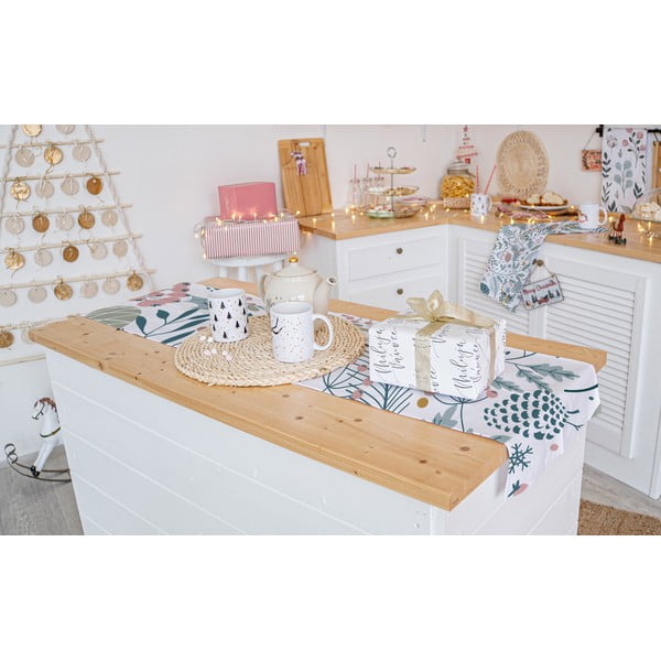 Runner da tavola natalizio in cotone 140x40 cm Pastel Christmas - Butter Kings-image-1