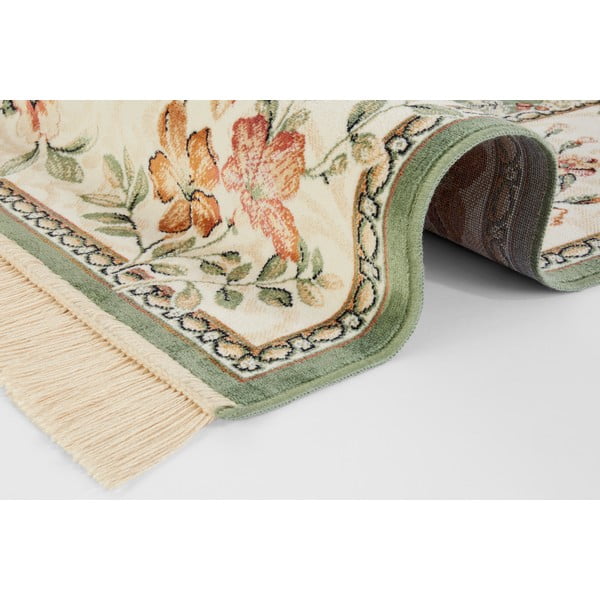 Tappeto in viscosa verde e crema 195x300 cm Oriental - Nouristan-image-2