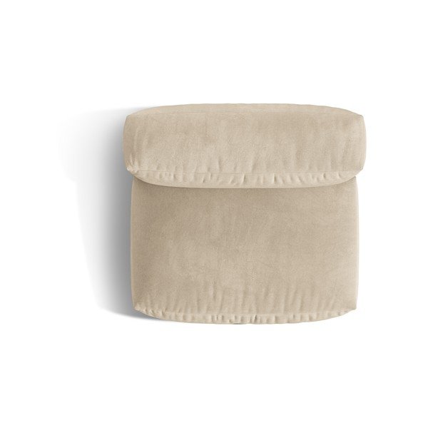 Parte divano componibile beige (solo con parte centrale) con rivestimento in velluto Martina – Micadoni -image-4