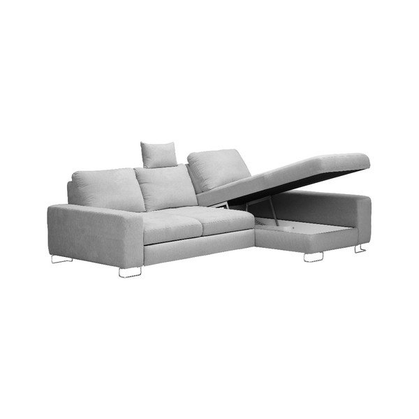 Divano letto angolare Alpha grigio chiaro, angolo destro - Windsor & Co Sofas-image-3