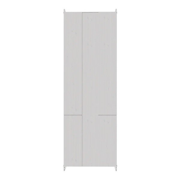 Armadietto bianco in pino massiccio 74x223x37 cm Anita – Støraa-image-4