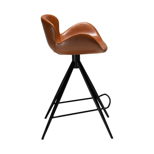 Sedia da bar in similpelle marrone cognac DAN-FORM Danimarca , altezza 87 cm Gaia - DAN-FORM Denmark-image-4