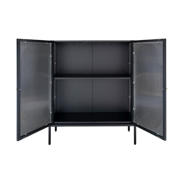 Vetrina in metallo nero 90x110 cm Adelaide - House Nordic-image-2
