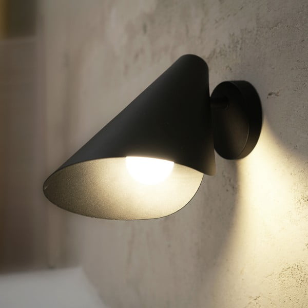 Lampada da parete nera, altezza 16 cm Lisboa - SULION-image-1