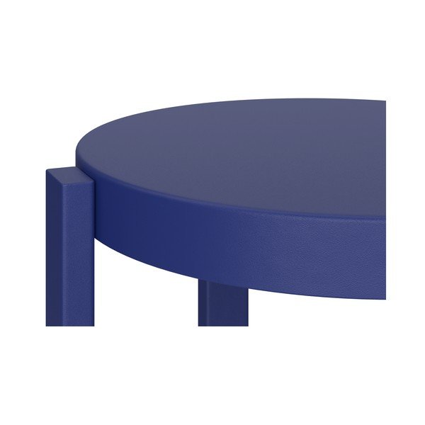 Sedia da bar blu in acciaio (altezza della seduta 65 cm) Doon – noo.ma-image-4