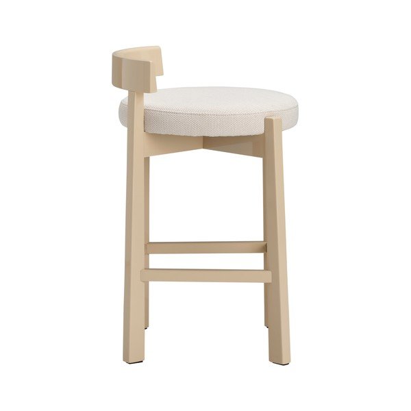 Sgabello da bar beige imbottito (altezza della seduta 66 cm) Hugg – Ellos Home-image-3