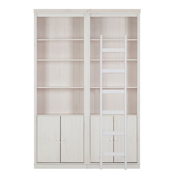 Libreria in legno di pino bianco 148x223 cm Anita - Støraa