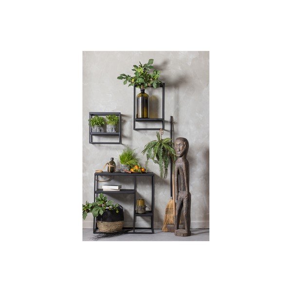 Supporto da parete in metallo nero 40x40 cm Febe - WOOOD-image-3
