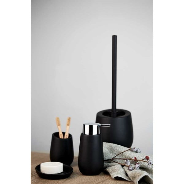 Scopino in ceramica nera opaca Badi - Wenko-image-1