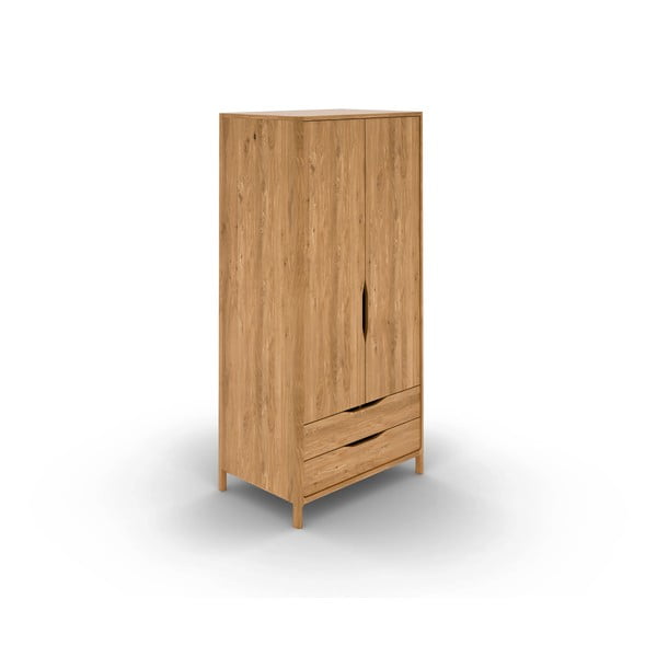 Armadio in legno di quercia di colore naturale 96x188 cm Twig - The Beds-image-2