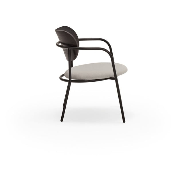 Sedia da pranzo nera e grigia in frassino Eclipse - Teulat-image-3