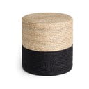 Poggiapiedi nero e colore naturale Juta Gold Black – Hanse Home