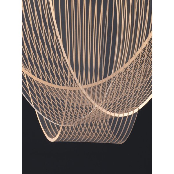Lampadario LED dorato in alluminio con paralume in vetro acrilico con intensità regolabile ø 52 cm Valentin – Nova Luce-image-3