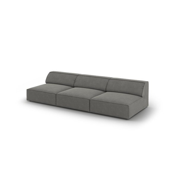 Divano in velluto grigio 240 cm Jodie - Micadoni Home-image-4