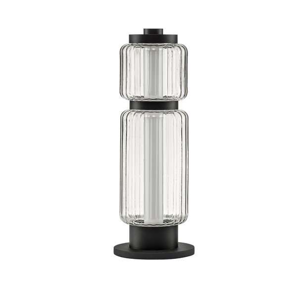 Lampada da tavolo LED nera opaca in vetro (altezza totale 39 cm) Liesa – Nova Luce