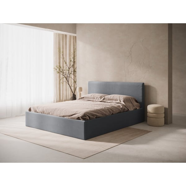 Testiera grigia in imbottito 170,5x100 cm Remo – Micadoni -image-1