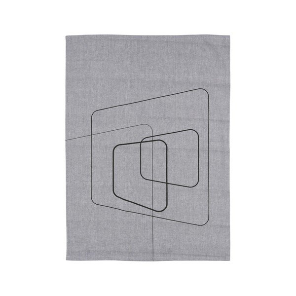 Šedá kuchyňská utěrka ZONE Squares
