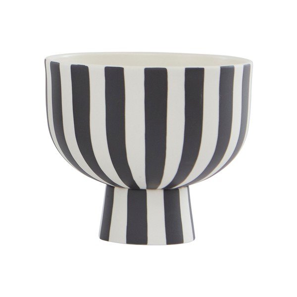 Ciotolina da portata bianca e nera in gres Toppu – OYOY Living Design