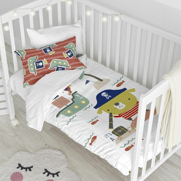 Biancheria da letto in cotone per bambini Pirata, 100 x 120 cm Pirate Life - Moshi Moshi-image-4