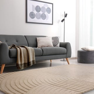 Tappeto in lana beige 160x230 cm Hague - Asiatic Carpets