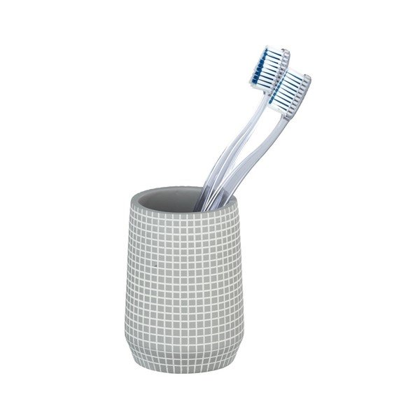 Tazza grigia per spazzolini da denti Ohrid - Wenko-image-1