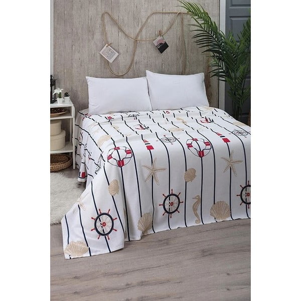 Copriletto in cotone bianco 170x230 cm Marine - Mila Home