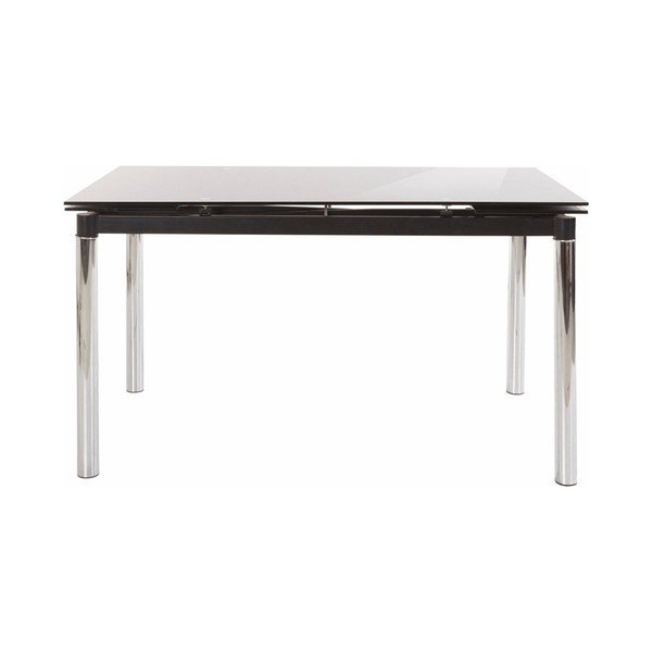 Tavolo da pranzo nero con piano in vetro Pippa - Støraa-image-2