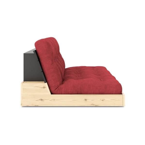 Divano letto in velluto rosso 196 cm Base - Karup Design-image-3