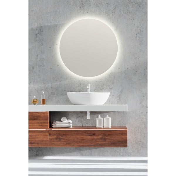 Specchio a parete con illuminazione ø 60 cm Luna - Mirrors and More-image-2