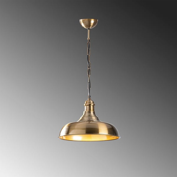 Lampadario dorato con paralume in metallo ø 32 cm Rosea – Opviq lights-image-2