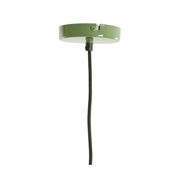 Lampadario verde con paralume in tessuto Zubedo – Light & Living-image-2