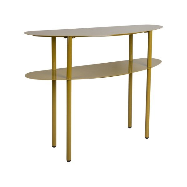 Tavolo consolle color kaki in metallo 28x90 cm Paris – Leitmotiv-image-2