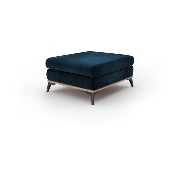 Pouf blu reale con rivestimento in velluto Astre - Windsor & Co Sofas