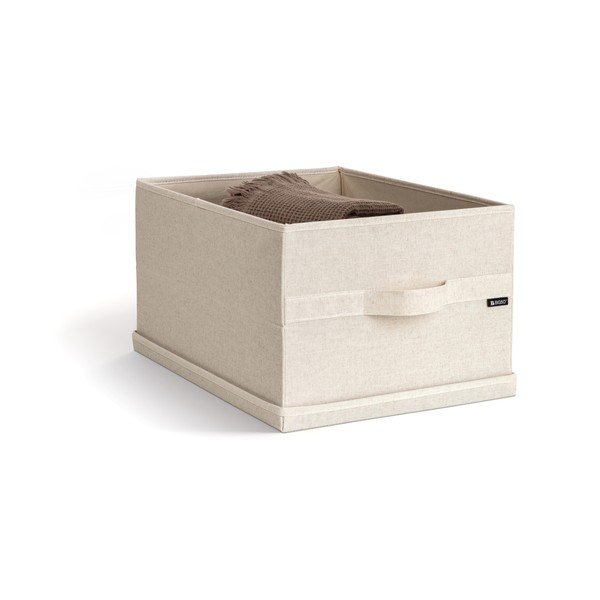 Scatola con coperchio beige in tessuto 36x46x25 cm Soft Storage Large – Bigso-image-3